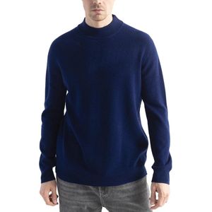 Heren trui van 100% merinowol met rolkraag en lange mouwen