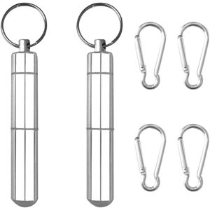 Tandenstoker-etui - praktisch en duurzaam - 1 stuk - aluminium