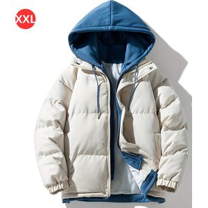 Livano Winterjas - Parka Heren Winterjas - Winter - Volwassen - Gewatteerde Jas Dames - Beige - Maat XXL