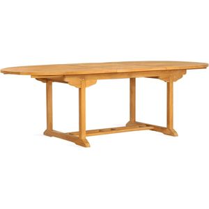 Tuintafel uitschuifbaar ovaal Teak 180/240 cm