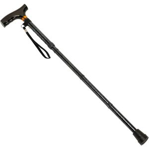 Wandelstok Gekleurde vouwbare wandelstok met houten handvat - grip loophulp - grijs marmer - 735-825 mm - 29-33 inch