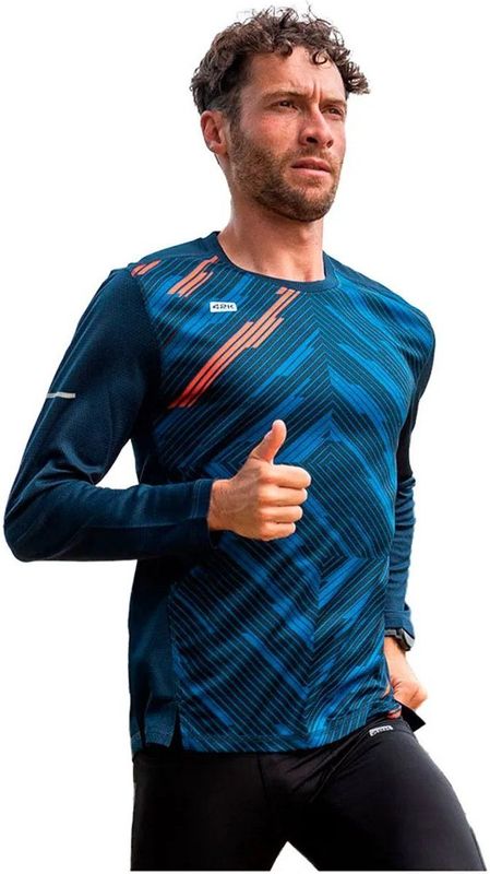 42k Running Vortex Winter T-shirt Met Lange Mouwen Blauw 2XL Man,Vrouw