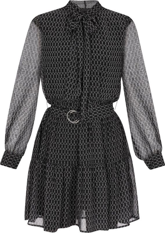 DreiMaster Klassik Blousejurk 'Classic Look'  zwart / wit