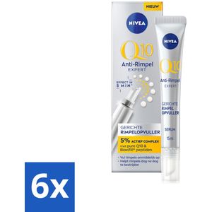 NIVEA - Oogserum - Q10 Anti-Rimpel Expert - Rimpelopvuller - Voor rijpe huid - Met Q10 - 15 ml - Voordeelverpakking - 6 stuks