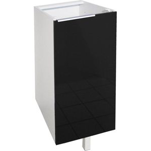 Kitchen base cabinet with door 30 x 52 Noir Super Mat - Berlioz Creations bovenkast keuken