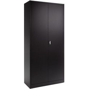 Archiefkast - Klapdeurkast - Dossierkast - kantoorkast - Zwart - Archiefkast Met Slot - 200 x 100 x 40 cm