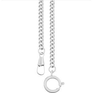 Eichmüller zakhorloge ketting met karabijnhaak | zilverkleur | 40 cm lang | 5,5 mm dik| Gourmette ketting
