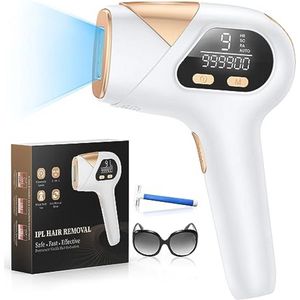 3-in-1 IPL Ontharingslaser met 9 Energieniveaus - Pijnloos Ontharingsapparaat voor Gezicht, Oksels en Lichaam