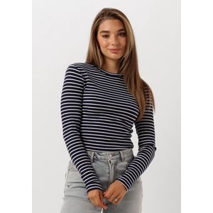 Notre-V Nv-eelke Round Neck Tops & T-shirts Dames - Shirt - Donkerblauw - Maat XXL