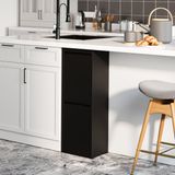 Prullenbak Sollentuna 93x33x25 cm zwart