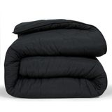 DoubleDry - 2 in 1 Dekbed - Zwart - Eenpersoons - Wasbaar Dekbed Zonder Overtrek - 140x200