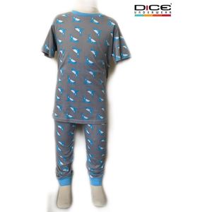 DICE jongens Pyjama haaien, blauw/grijs 98/104