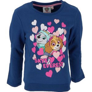 Paw Patrol Sweater - Hartjes - Maat 98/104 - Katoen - Paars - Meisjes