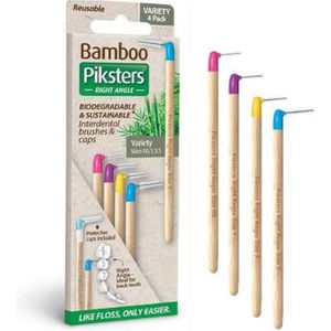 Piksters Bamboe Ragers Hoek - Gemengd - Maat 00-5 | 4 stuks