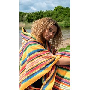 Poncho Sapara Geel | Katoen | Zomer poncho | EcuaFina |