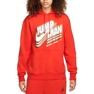 Jordan Jumpman Fleece Heren Hoodie Rood [Maat S]