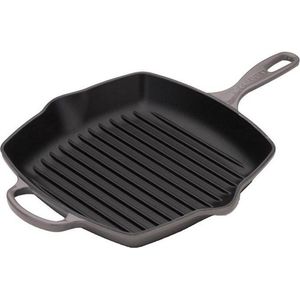 Le Creuset Grillpan Signature Flint 26 x 26 cm - Geëmailleerde anti-aanbaklaag