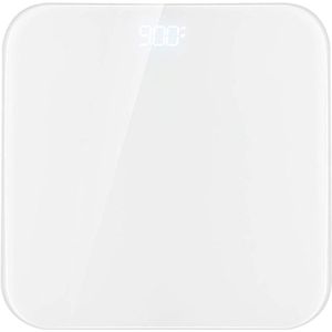 JeiibrZui Weegschaal - Digitale Weegschaal - Grote Lcd-Display Met Achtergrondverlichting En Automatische Kalibratie - 1 - Wit Voor Badkamer