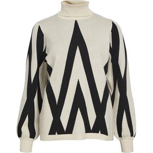 Object Ray Roll Neck Sweater Beige L Vrouw