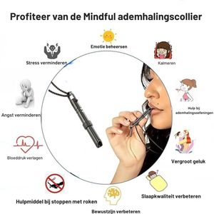 LifeStages - AdemhalingsKetting - Ademhalingsketting - Meditatie Accessoires voor Mindfulness - Verlichting van Angst en Stress - Kalmeren - Aandacht Verplaatsen - Ontspanning - Slaaphulp - Stoppen met Vapen