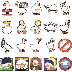 20 Schoen Charme-geschikt voor crocs charms- geschikt voor Crocs Pins-Geschikt voor Crocs Accessoires- Geschikt voor Crocs Jibbitz-DIY decoratieve schoengespen-Sandaal decoratief-schattig dier-eend-Geschenk-Schoendecoratie