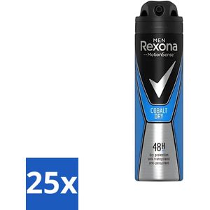 Rexona Men - Deodorant Spray - Motion Sense - Cobalt Dry - Anti-Transpirant & Perspirant - 150ml - Bulkverpakking - 25 stuks