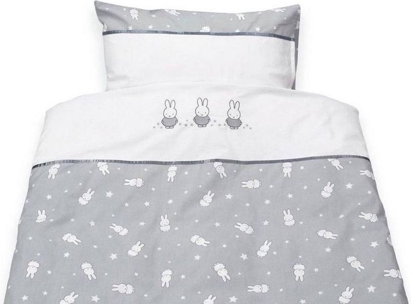 Nijntje Dekbedovertrek - ster grijs 100 x 135 cm