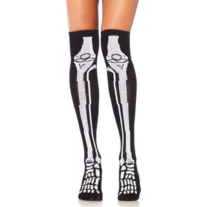 Skeleton Over The Knee Socks