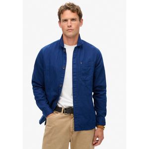 Superdry - The Merchant Store - Overshirt van linnenmix - Heren - Lange mouwen shirts