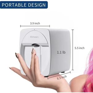 GlobalCondor - Professioneel - Smart - Nail - Printer - 3D - Draagbare - Mobiele - Nagelverfmachine - 2400 - DPI - Afdrukken - Resolutie - Ondersteuning - WiFi/DIY - Voor - Thuis - Nagelsalon - Thuiswerker - Hip - Mannen - Vrouwen - Nagels