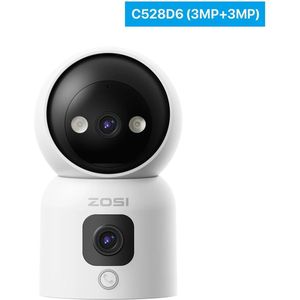 Jurrys Babyfoon - Camera - Veiligheid - wifi - Baby - Wit - Monitor - 360graden Draaibaar - 3mp + 3mp -