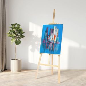 Schildersezel 172 cm hoogte Vurenhout - Ideale houten Schildersezel voor Canvas tot 122 cm - Perfect voor Ateliers Shows en Evenementen