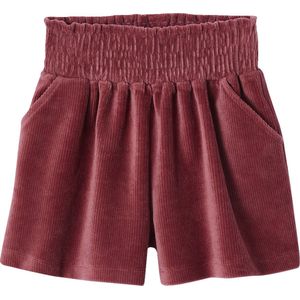Fluwelen Meisjesshort - Pruim - Met Smokwerk - Korte Broeken
