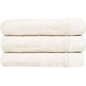 HOOMstyle Handdoeken Set - 70x140cm - 3 stuks - Hotelkwaliteit - Badlaken - 100% Katoen 650gr - Off White / Gebroken Wit
