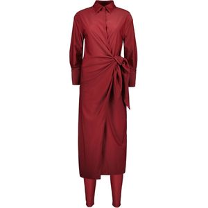 Zayna swimwear- noya overslag-burkini - bordeaux- Maat S- 126 cm lang- droogt snel