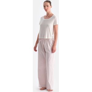 Dagi Pyjamaset met Korte Mouwen, Ronde Hals en Broek met Normale Taille