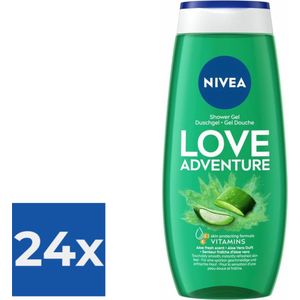 Nivea Love Adventure Douchegel 250 ml - Voordeelverpakking 24 stuks