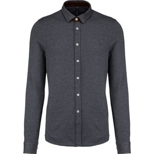 Kariban Jacquard overhemd lange mouwen K507 - Jacquard Dark Grey - 3XL