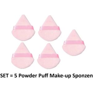 Powder Puff - Make-up Sponsje - Beauty Blender - Poederspons - Powder Puff Driehoek - Zacht - 5 stuks - Licht Roze - Underdog Tech