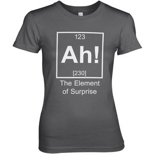 Hybris Ah! The Element Of Surprise Girly Tee Damen T-Shirt Dark-Grey-S