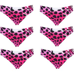 6-pack J&C Naadloze dames string 1707 geprint roze - maat XS