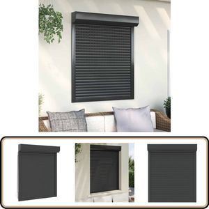 vidaXL Aluminium Rolluik 100x130 cm Antraciet Rolluik - Aluminium Rolluik - Buitendecoratie - Zonwering - Isolerende Rolluik