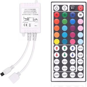 Draadloze IR-afstandsbediening voor RGB LED-verlichting met 44 toetsen en 2 poorten