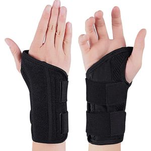 1Paar Polsbrace - Night Sleep Wrist Brace - Polsbandage - Polsversteviger - Toepasselijke polsomtrek groter dan 22 cm - Polsbescherming - Verstelbare - gedempte ondersteuning voor pijnverlichting in de carpale tunnel, peesontsteking en artritis