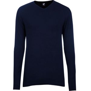 Alan Red Oslo Long Sleeve Heren T-shirt Navy V-Hals Body Fit 2-Pack