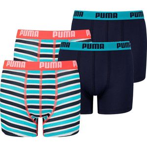 BOXERS 4 PACK Puma Basic Boxer Boxershorts met bedrukte strepen Jongens kinderondergoed