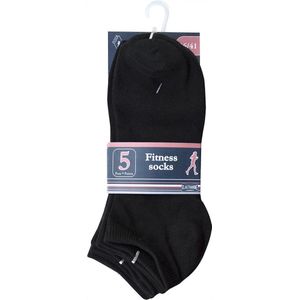 Dames Multipack sneakersokken - vrouwen maat 36/41 - 10 PAAR - Zwarte korte sokjes - enkelsokken