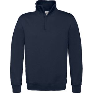 Sweatshirt 1/4 zip rits 'ID.004' B&C collectie Navy maat L