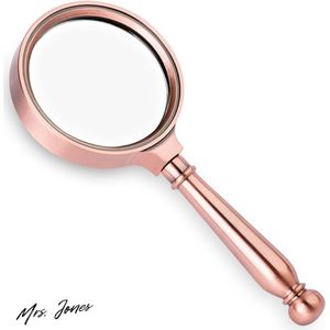 Mrs. Jones 10X Handheld vergrootglas leesvergrootglas met 75mm lens - praktisch hulpmiddel voor senioren en kinderen voor het lezen van boek inspectie munten insecten stenen kaart kruiswoordpuzzel. .