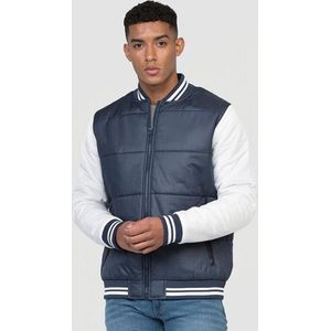 Varsity puffer jacket, Kleur New French Navy/ White, Maat XS